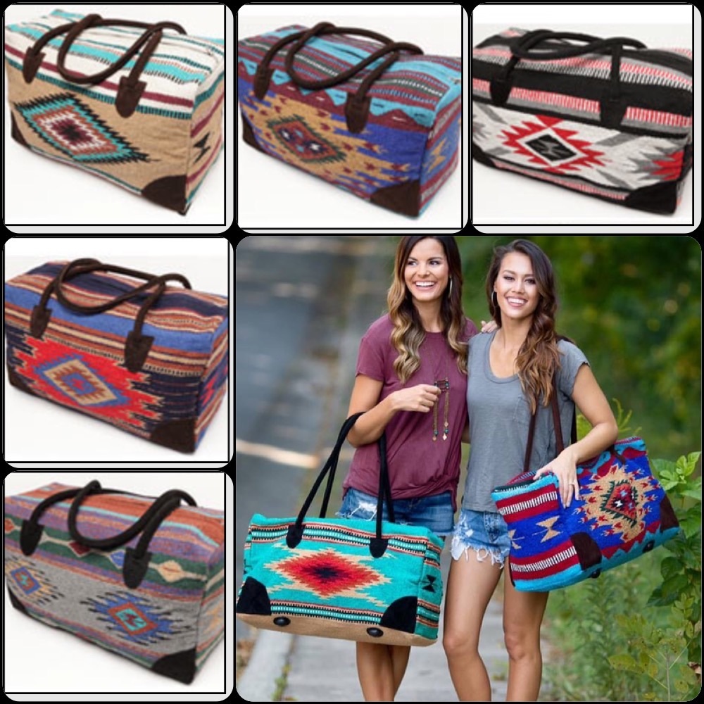 Boho Southwestern Travel Bag - Picture 1 of 8